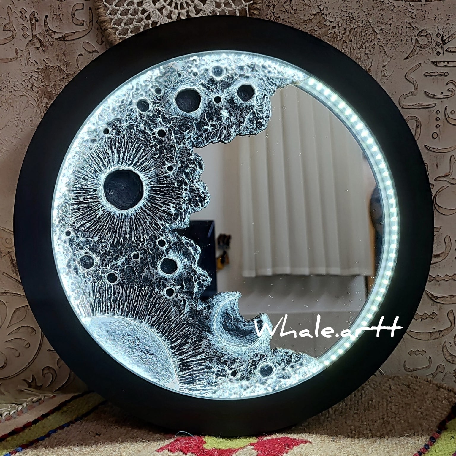 دکوراتیو آینه ماه مدل ماهلین