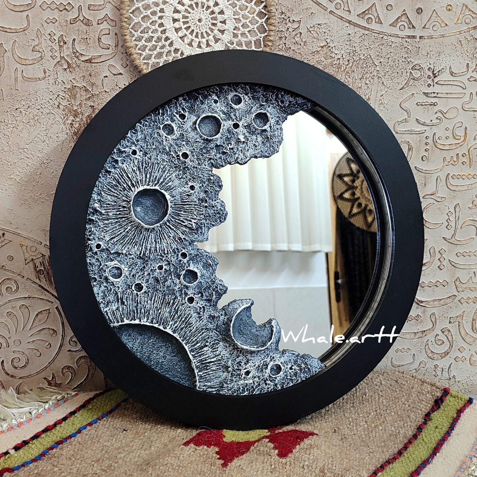 دکوراتیو آینه ماه مدل ماهلین