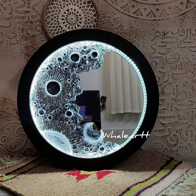 دکوراتیو آینه ماه مدل ماهلین
