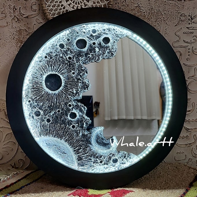 دکوراتیو آینه ماه مدل ماهلین